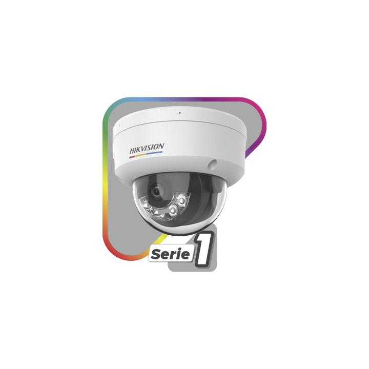 [Dual Light + ColorVu] Domo IP 4 Megapixel / Lente 2.8 mm / 30 mts IR + 30 mts Luz Blanca / Micrófono Integrado /