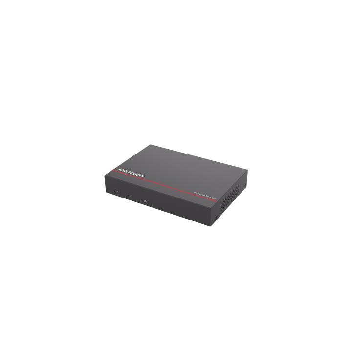NVR + eSSD / 4 Megapixel / 4 Canales IP / 4 Puertos PoE+ / eSSD de 1 TB / ACUSENSE / Diseño Compacto y Cero Ruido
