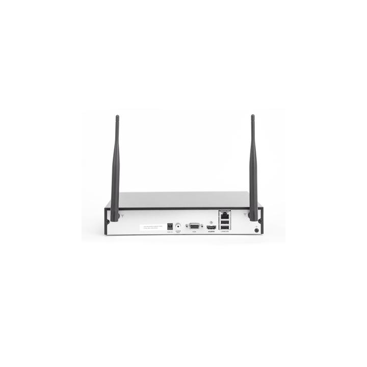 NVR 4 Megapixel / 8 canales IP / 1 Bahía de Disco Duro / 2 Antenas Wi-Fi / Salida de Vídeo Full HD
