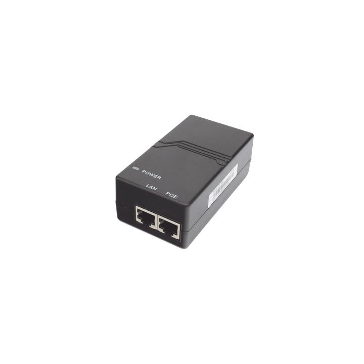 Inyector PoE estándar 15 watts, Compatible Multi-marcas, Detección Inteligente Anti Accidentes (802.3af / Gigabit)