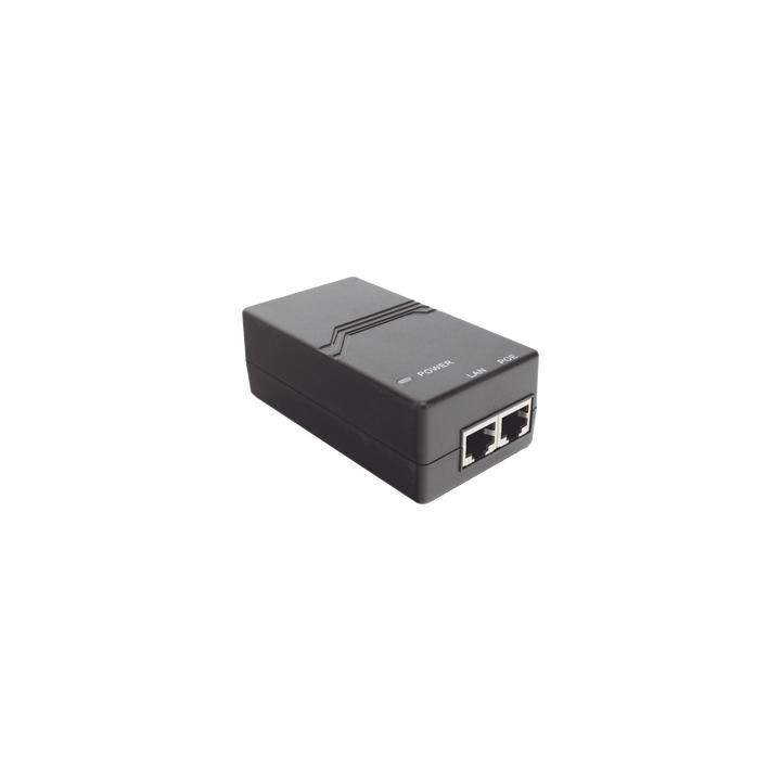 Inyector PoE estándar 15 watts, Compatible Multi-marcas, Detección Inteligente Anti Accidentes (802.3af / Gigabit)
