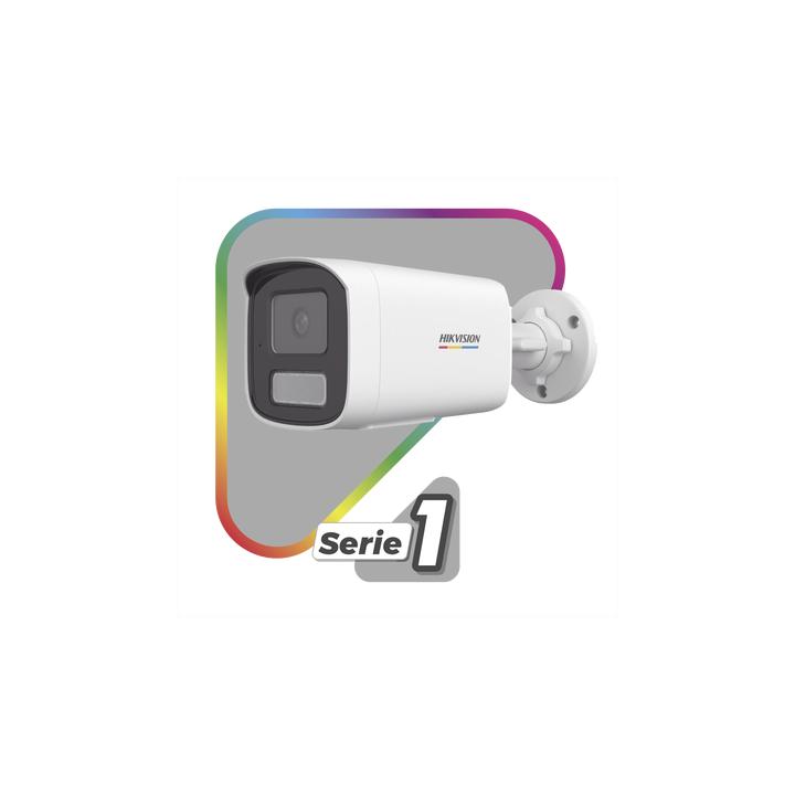 [Dual Light + ColorVu] Bala IP 2 Megapixel / Lente 4 mm / 50 mts IR + 50 mts Luz Blanca / Micrófono Integrado /