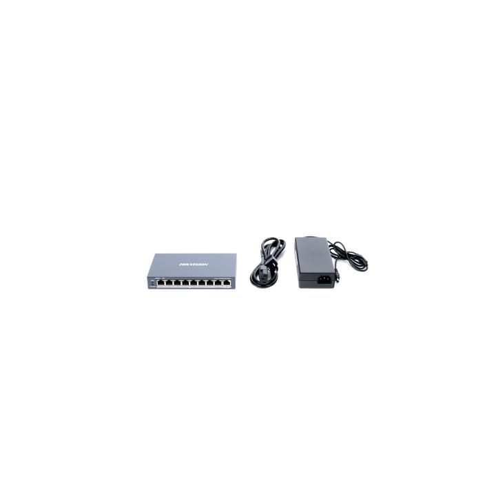 Switch PoE+ / Monitoreable / 8 Puertos 10/100 Mbps PoE+ / 1 Puerto 1000 Mbps de Uplink / Configuración Nube