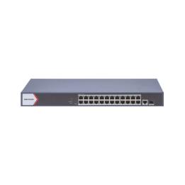 Switch Gigabit PoE+ / Administrable / 24 Puertos 1000 Mbps PoE+ / 1 Puerto 1000 Mbps Uplink  / 1 Puertos SFP Uplink /