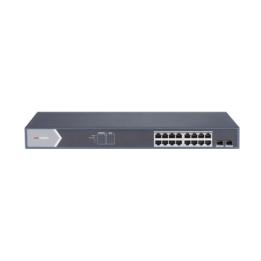 Switch Gigabit PoE+ / Administrable / 16 Puertos 1000 Mbps PoE+ / 2 Puertos SFP / Configuración Nube desde