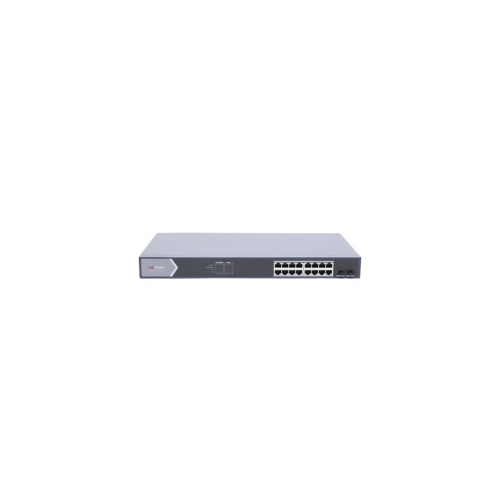 Switch Gigabit PoE+ / Administrable / 16 Puertos 1000 Mbps PoE+ / 2 Puertos SFP / Configuración Nube desde
