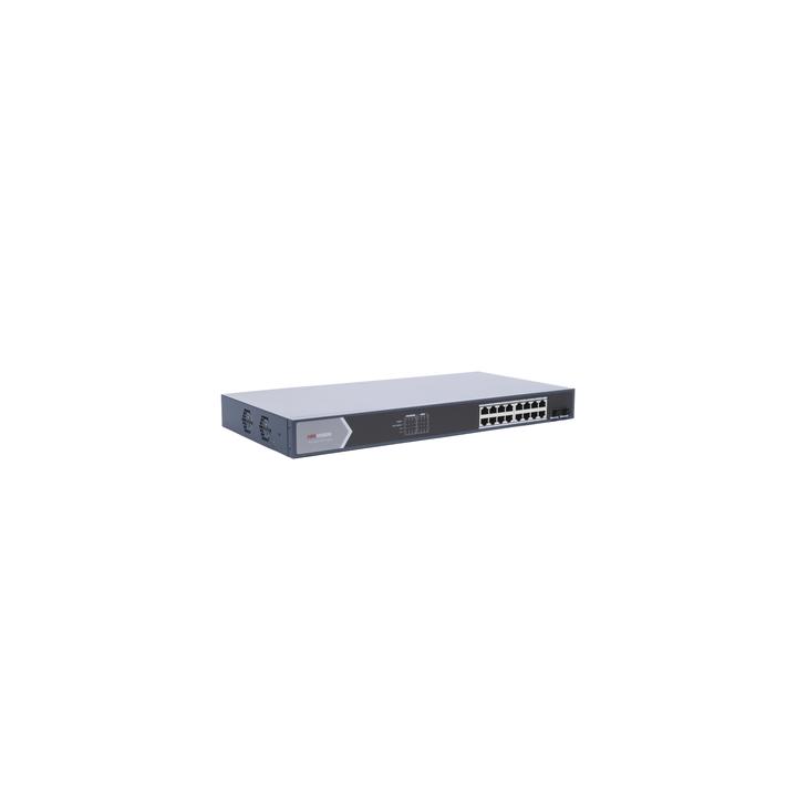 Switch Gigabit PoE+ / Administrable / 16 Puertos 1000 Mbps PoE+ / 2 Puertos SFP / Configuración Nube desde