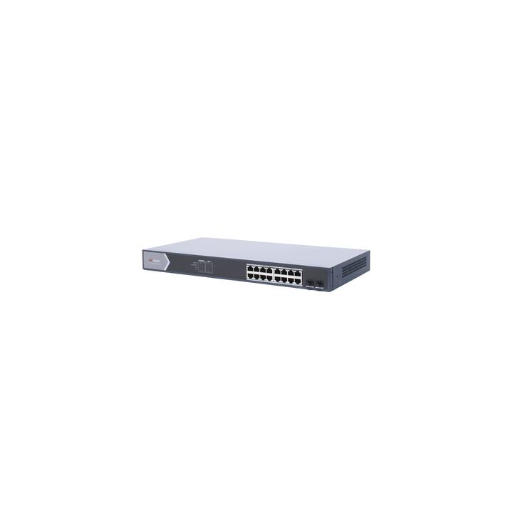 Switch Gigabit PoE+ / Administrable / 16 Puertos 1000 Mbps PoE+ / 2 Puertos SFP / Configuración Nube desde