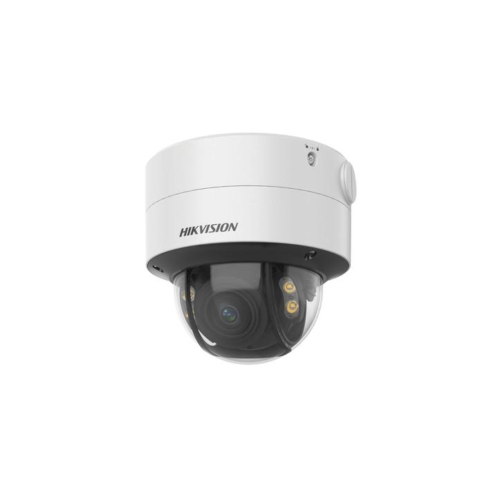 Domo IP 4 Megapixel  Lente 2.8 a 12 mm / Imagen a Color 24/7 (ColorVu) / 40 mts Luz Blanca / WDR 130 dB / Exterior IP67