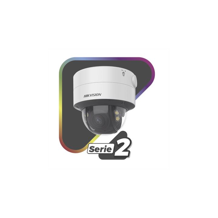 Domo IP 4 Megapixel  Lente 2.8 a 12 mm / Imagen a Color 24/7 (ColorVu) / 40 mts Luz Blanca / WDR 130 dB / Exterior IP67