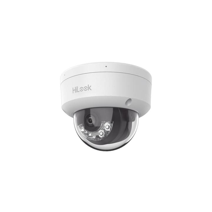 HiLook Series / Domo IP de 2 Megapixel (1080p) / Lente 2.8 mm / 30 mts IR / Micrófono Integrado / Exterior IP67 / PoE