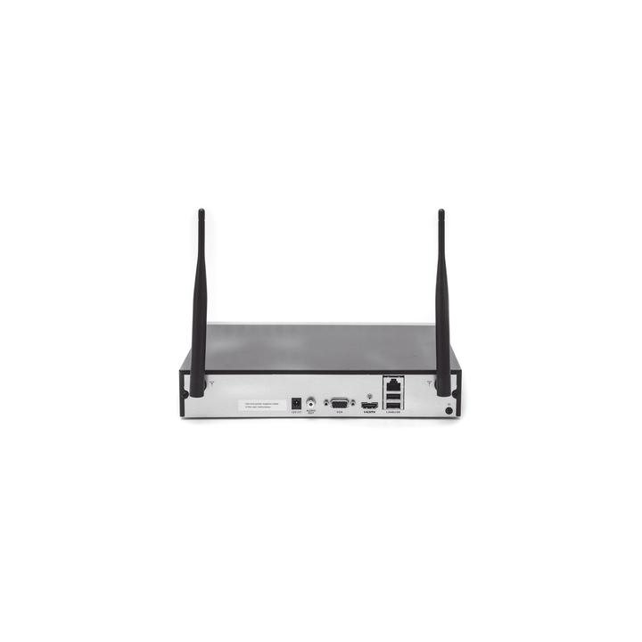 NVR 4 Megapixel / 4 canales IP / 1 Bahía de Disco Duro / 2 Antenas Wi-Fi / Salida de Vídeo Full HD