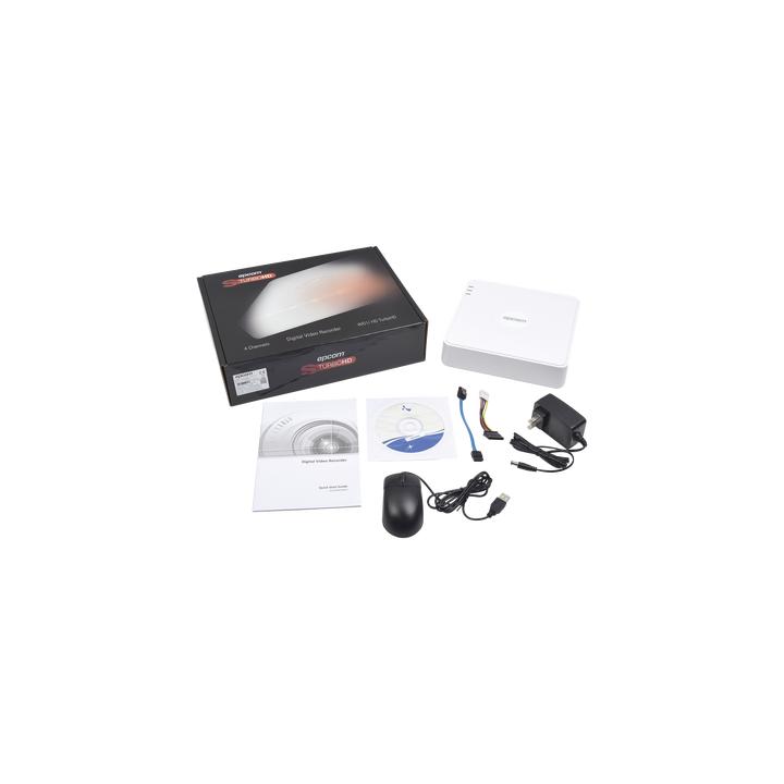 DVR 4 Canales TurboHD + 1 Canal IP/ 2 Megapixel (1080p) lite/ 1 Bahía de Disco Duro / H.264+ / 1 Canal de Audio /