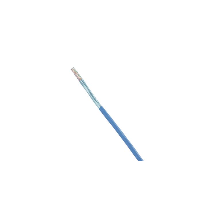 Bobina de Cable Blindado F/UTP de 4 Pares, Cat6A, Soporte de Aplicaciones 10GBase-T, CMR (Riser), Color Azul, 305