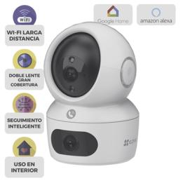 Cámara PT / Doble Lente (4 MP + 4MP) / 4 Megapíxel / Wi-Fi / IA Detección Humana / Visión Nocturna a Color / Audio