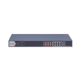 Switch PoE+ / Monitoreable / 16 puertos 10/100 Mbps PoE+ / 2 Puertos 1000 Mbps Uplink / 2 Puertos SFP de Uplink /
