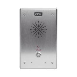 Intercomunicador IP, 2 líneas SIP, 2 relevadores con botón para llamada, anti-vandálico, IP65 e IK10, PoE