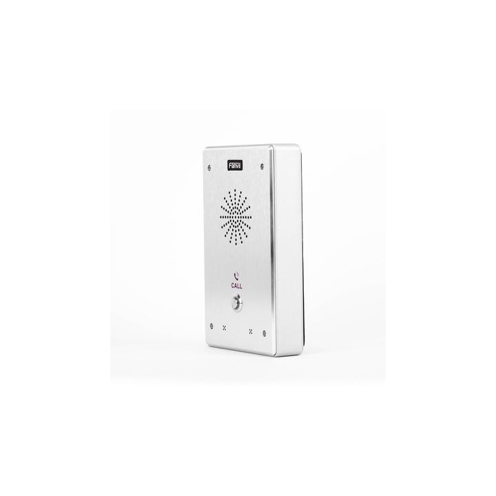 Intercomunicador IP, 2 líneas SIP, 2 relevadores con botón para llamada, anti-vandálico, IP65 e IK10, PoE