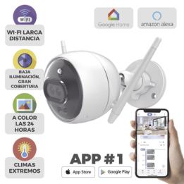 Bala IP 2 Megapíxel / Wi-Fi  / Doble Lente / COLORES EN OSCURIDAD / Deteccion de Personas o Vehículos  / Cruce de