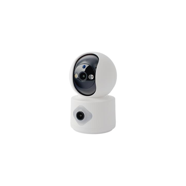 Camara doble lente 3mp| Wifi| autoseguimiento| Detección de movimiento| audio de 2 vias| almacenamiento hasta 128GB