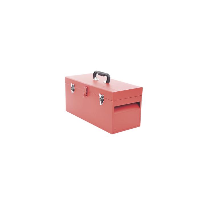 Caja de herramientas metálica con soble cerradura de 51 x 21.5 x 24cm.