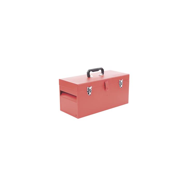 Caja de herramientas metálica con soble cerradura de 51 x 21.5 x 24cm.