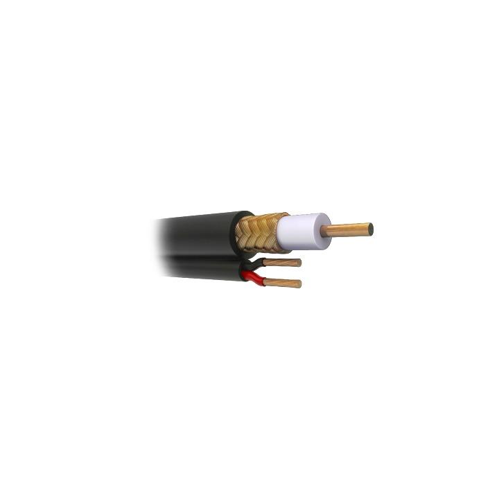 Bobina de 305 Metros (1000 Pies) de Cable Coaxial RG59 Siamés, Malla de Cobre, Hecho en México, Optimizado para HD.