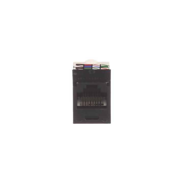 Conector Jack RJ45 Estilo TP, Mini-Com, Categoría 6, de 8 Posiciones y 8 Cables, Color Negro