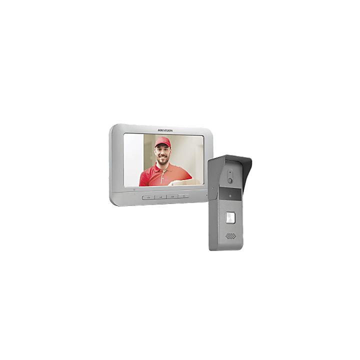 Kit de Videoportero Analógico con Pantalla LCD a Color de 7" / Frente de Calle para Exterior IP65 / Salida de Relevador