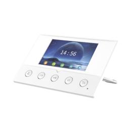Monitor IP/SIP para interior, Wi-Fi, pantalla a color de 4.3", audio de 2 vías, PoE, 8 interfaces de entrada de alarma.
