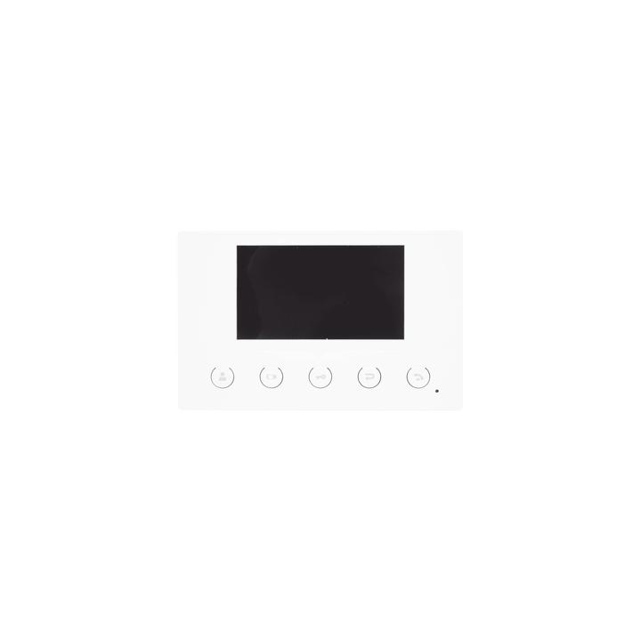 Monitor IP/SIP para interior, Wi-Fi, pantalla a color de 4.3", audio de 2 vías, PoE, 8 interfaces de entrada de alarma.