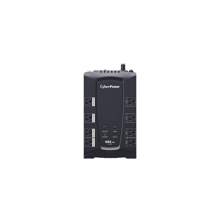 UPS de 685 VA/390 W, Topología Línea Interactiva, Entrada 120 Vca NEMA 5-15P, Tipo Gabinete Compacto, Con 8 Tomas