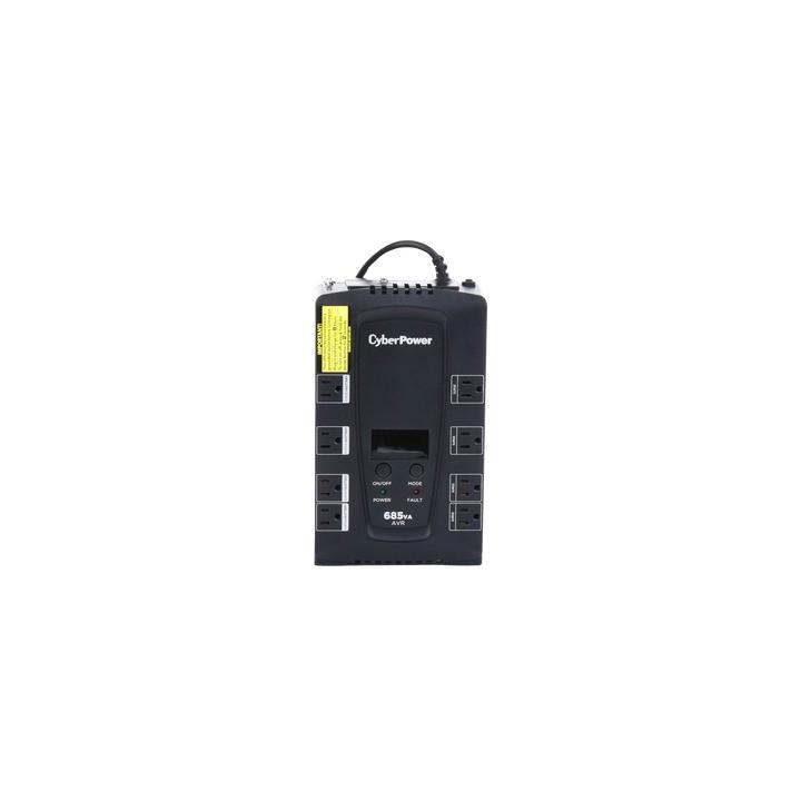 UPS de 685 VA/390 W, Topología Línea Interactiva, Entrada 120 Vca NEMA 5-15P, Tipo Gabinete Compacto, Con 8 Tomas