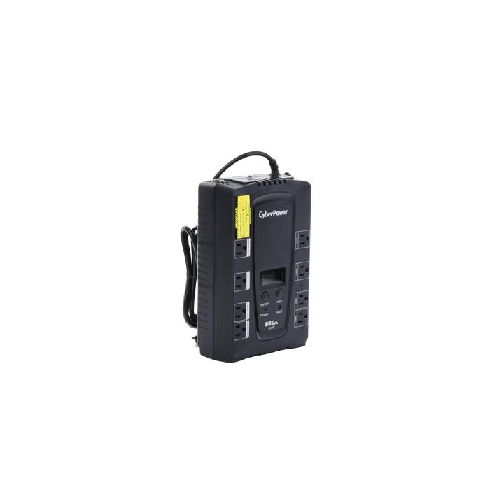UPS de 685 VA/390 W, Topología Línea Interactiva, Entrada 120 Vca NEMA 5-15P, Tipo Gabinete Compacto, Con 8 Tomas
