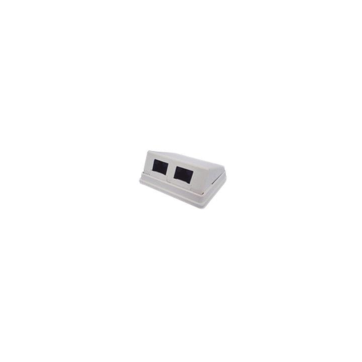 Caja de Pared Angulada Incluye 2 Jacks UTP Cat5e Keystone