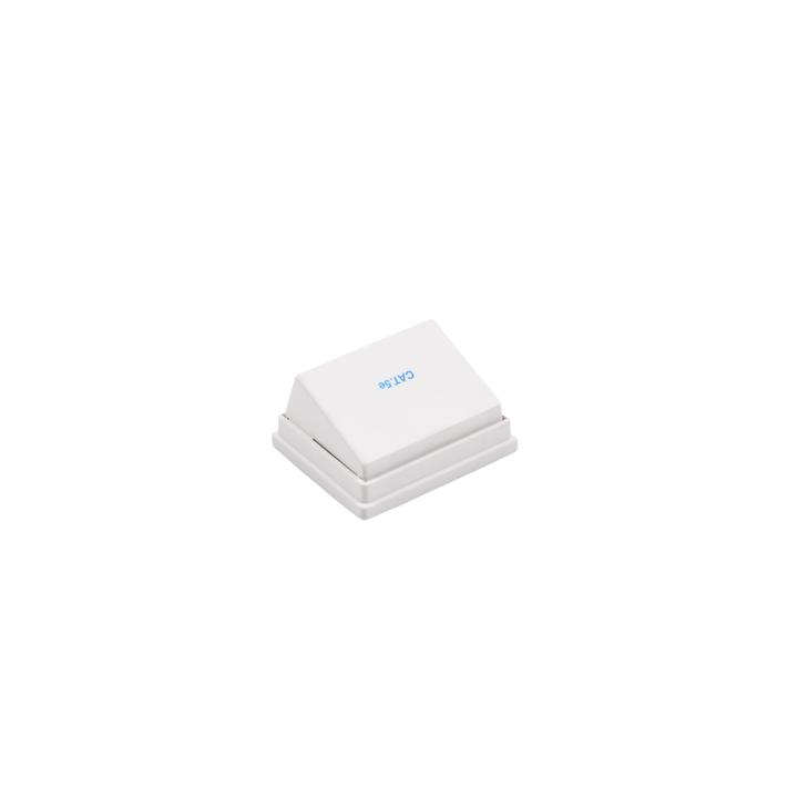 Caja de Pared Angulada Incluye 2 Jacks UTP Cat5e Keystone