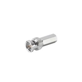 Conector BNC Macho de Ensamble Roscable (Hex.) en Sentido de las Manecillas de Reloj para Cable Coaxial RG-59/U,