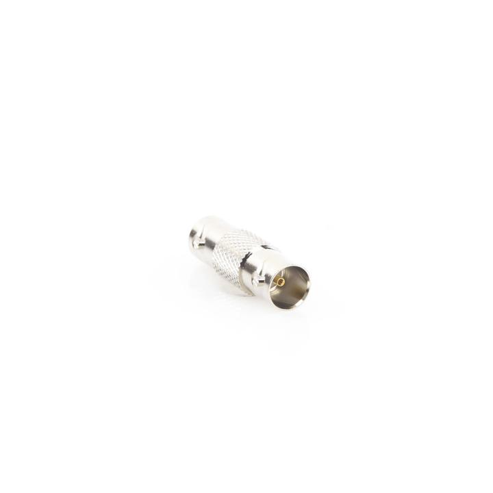 Adaptador Tipo Barril para 75 Ohm, de Conector BNC Hembra a BNC Hembra, Níquel/ Oro/ Teflón.