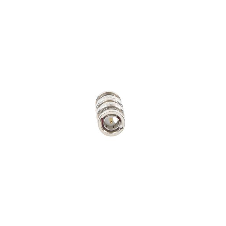 Adaptador tipo Barril para 75 Ohm, de Conector BNC Macho a BNC Macho, Niquel/ Oro/ Teflón.