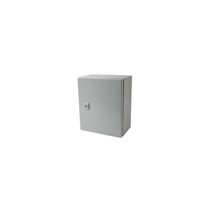 Gabinete de Acero IP66 Uso en Intemperie (250 x 300 x 150 mm) con Placa Trasera Interior Metálica y Compuerta Inferior