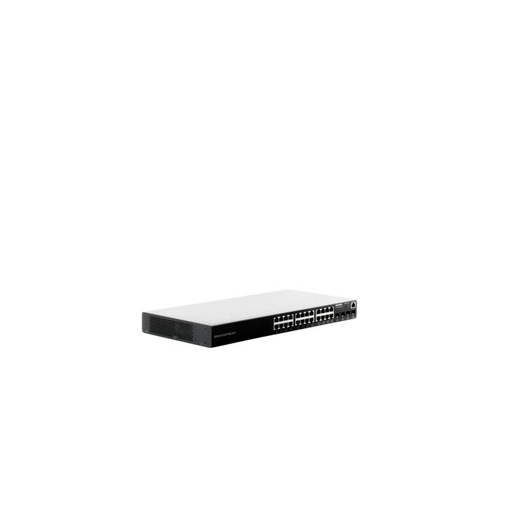Switch PoE+ Administrable / 24 Puertos 10/100/1000 Mbps + 4 SFP / 360W PoE Total / Switching 56 Gbps / Cloud GWN Sin