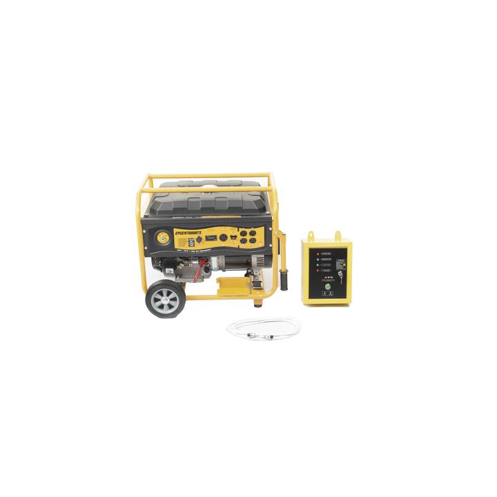 Generador a Gasolina / Planta de Emergencia con Encendido Automático, 6.5KW, 220Vac 2 Fases, Jaula con Ruedas para