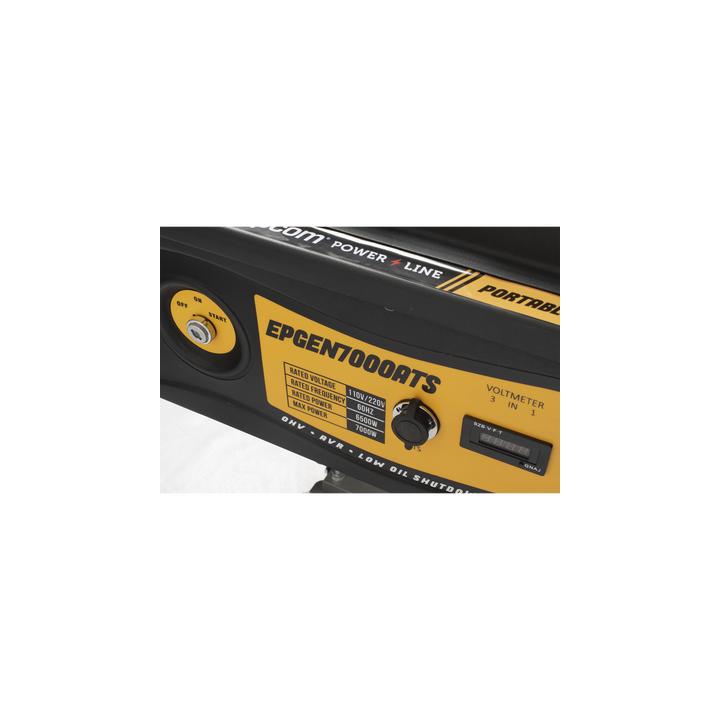 Generador a Gasolina / Planta de Emergencia con Encendido Automático, 6.5KW, 220Vac 2 Fases, Jaula con Ruedas para