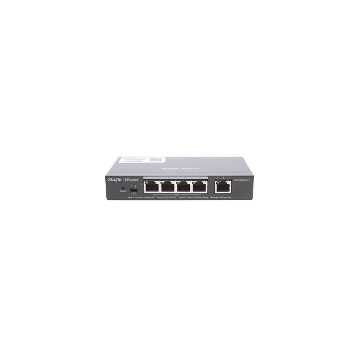 Switch Administrable PoE con 5 puertos Gigabit, 4 PoE 802.3af/at, gestión gratuita desde la nube, 54w