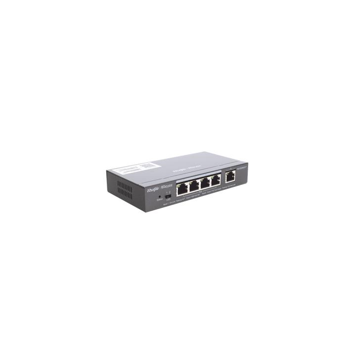 Switch Administrable PoE con 5 puertos Gigabit, 4 PoE 802.3af/at, gestión gratuita desde la nube, 54w