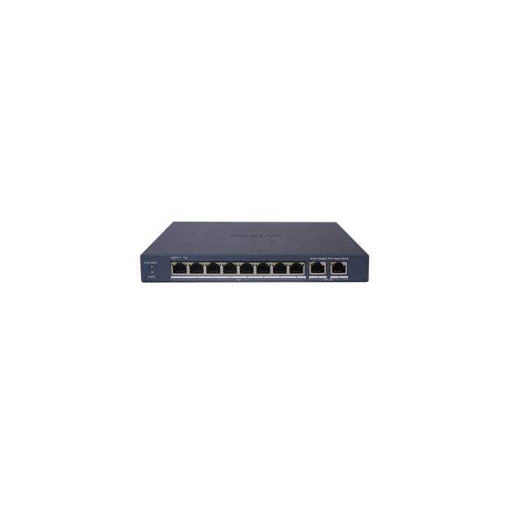 Switch Gigabit PoE+ / Administrable / 8 Puertos 1000 Mbps PoE+ / 2 Puertos 1000 Mbps de Uplink / Configuración Nube