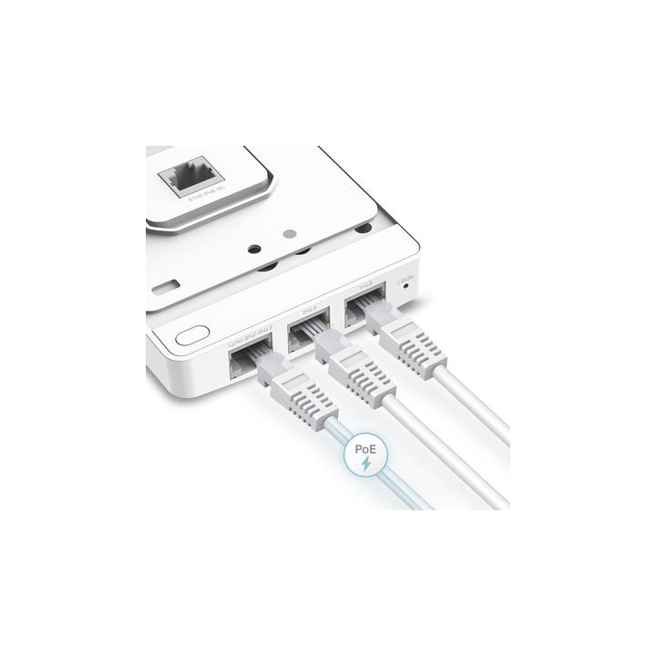Punto de acceso Omada /  Doble Banda AC1200 MU-MIMO / Diseño para Pared con 3 Puertos Adicionales / Configuruación