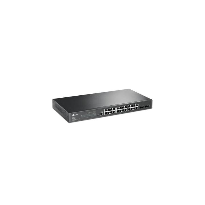 Switch Omada SDN Administrable / 24 puertos Gigabit y 4 puertos SFP / Funciones sFlow, QinQ y QoS / Administración