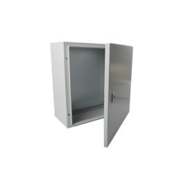 Gabinete de Acero IP66 Uso en Intemperie (400 x 400 x 200 mm) con Placa Trasera Interior de Metal y Compuerta Inferior