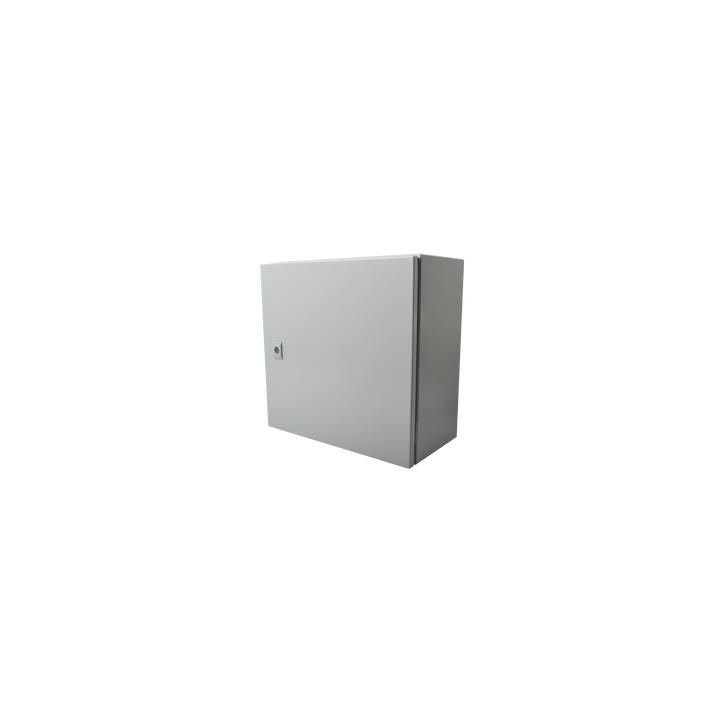 Gabinete de Acero IP66 Uso en Intemperie (400 x 400 x 200 mm) con Placa Trasera Interior de Metal y Compuerta Inferior